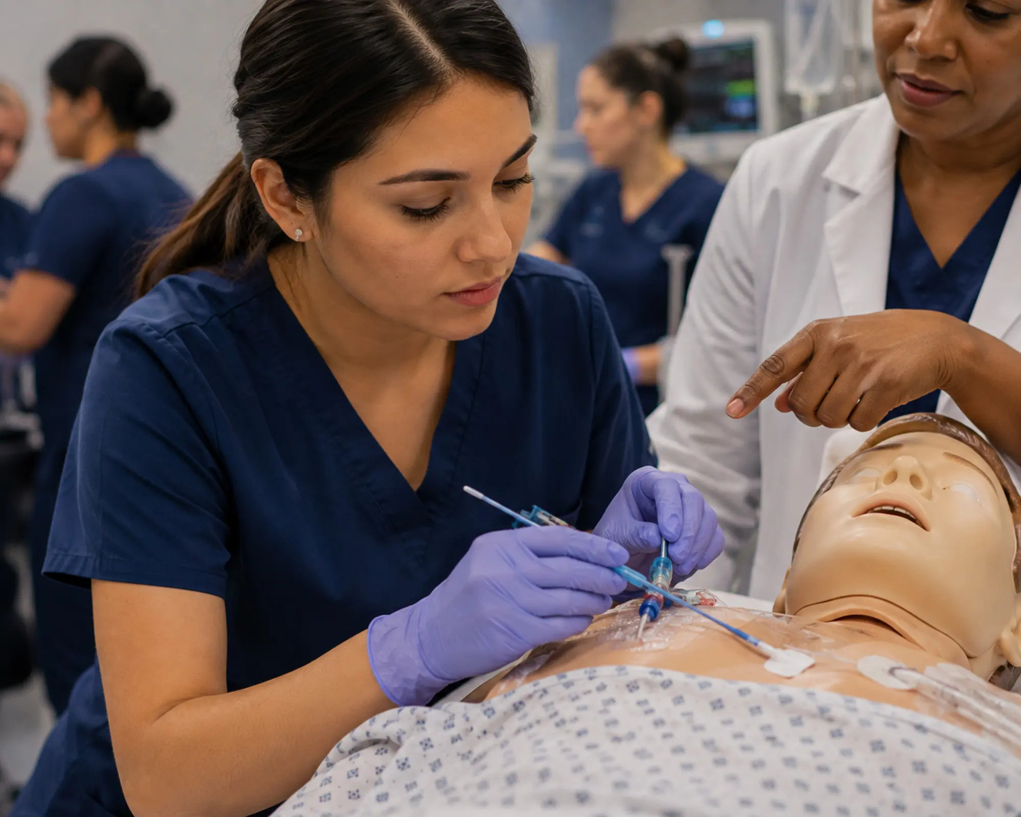 Advanced nursing student preparing for service in Army healthcare